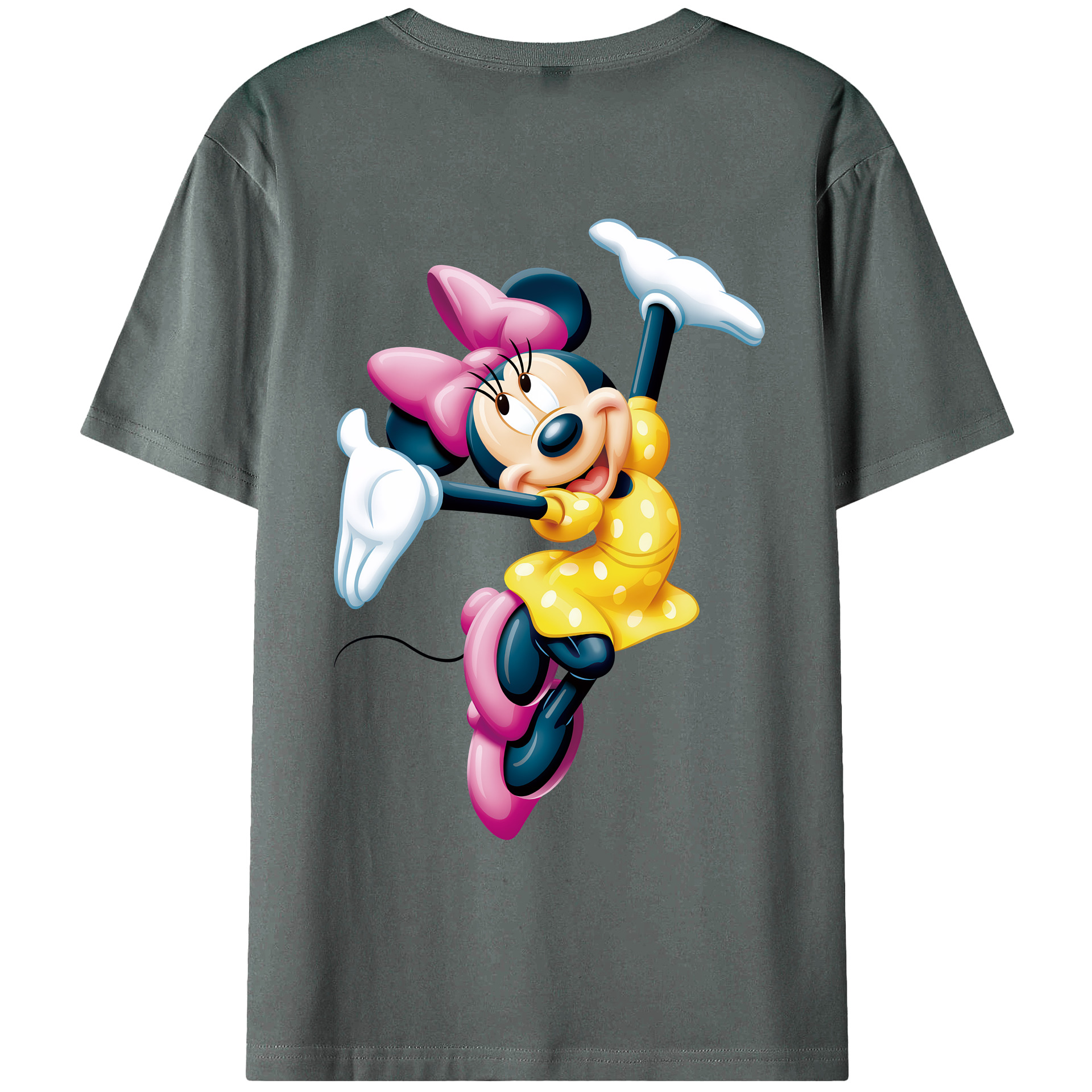 （画像用） ミッキーマウス Mickey Mouse 綿100％ メンズ半袖Tシャツ（バックプリント） 通気性